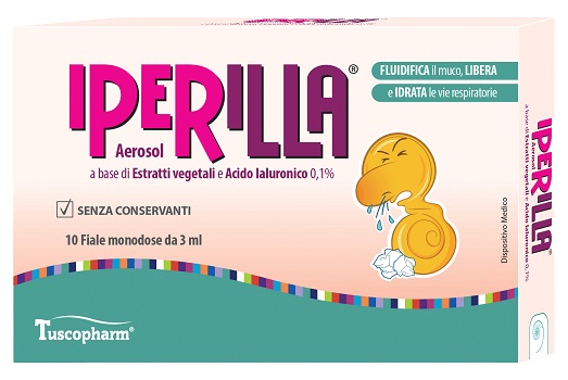AEROSOL IPERILLA 10 FIALE MONODOSE DA 3 ML A BASE DI ESTRATTI VEGETALI E ACIDO IALURONICO 0,1% - farmacia187.it