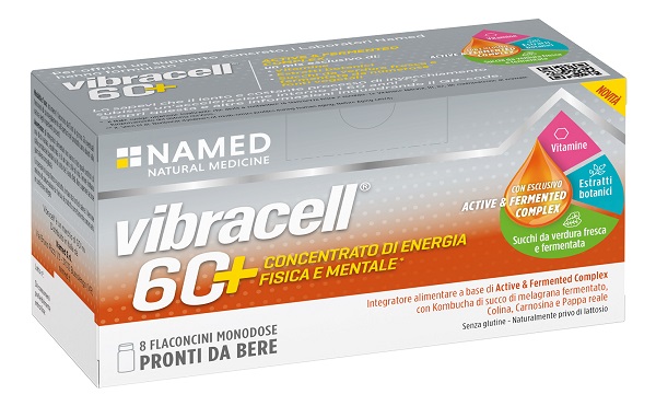 VIBRACELL 60+ 8 FLACONCINI 15 ML SENZA GLUTINE NATURALMENTE PRIVO DI LATTOSIO - farmacia187.it
