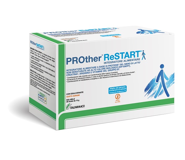 PROTHER RESTART 28 BUSTINE AGRUMI CON EDULCORANTE SENZA GLUTINE - farmacia187.it