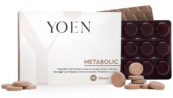 YOEN METABOLIC 45 COMPRESSE MASTICABILI CON EDULCORANTI SENZA GLUTINE E LATTOSIO - farmacia187.it