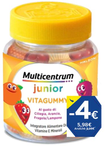 MULTICENTRUM VITAGUMMY 30 CARAMELLE GOMMOSE PROMO 2026 - farmacia187.it