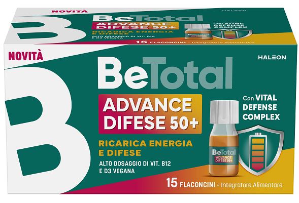 BETOTAL ADVANCE DIFESE 50+ 15 FLACONCINI DA 7 ML AROMA NATURALE ARANCIA CON EDULCORANTI SENZA ZUCCHERI SENZA GLUTINE NATURALMENTE PRIVO DI LATTOSIO - farmacia187.it