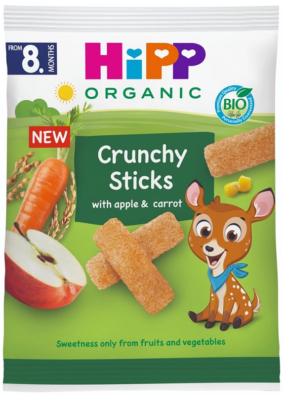 HIPP CRUNCHY STICKS MELA CAROTA 30 G - farmacia187.it