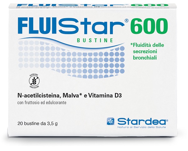 FLUISTAR 600 20 BUSTINE DA 3,5 G CON FRUTTOSIO ED EDULCORANTE SENZA GLUTINE - farmacia187.it