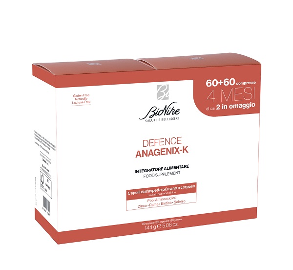 DEFENCE ANAGENIX K 60 CAPSULE 2 PEZZI SENZA GLUTINE NATURALMENTE PRIVO DI LATTOSIO - farmacia187.it