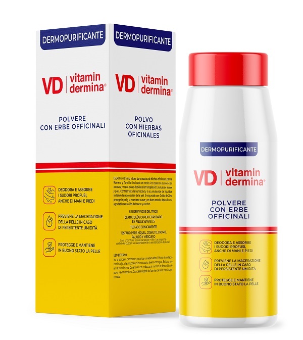 VITAMINDERMINA POLVERE ERBE OFFICINALI DERMOPURIFICANTE 100 G - farmacia187.it
