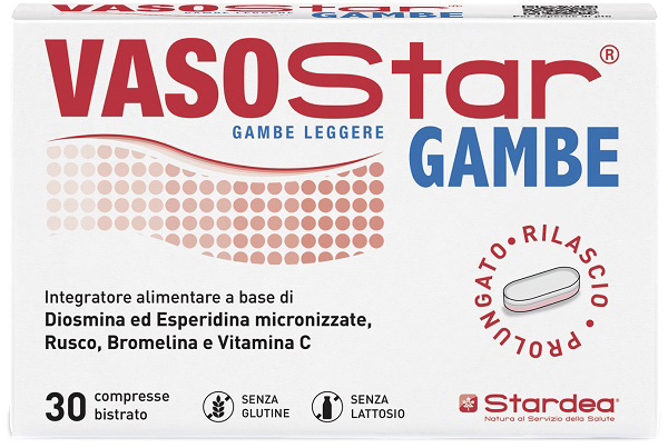 VASOSTAR GAMBE 30 COMPRESSE BISTRATO SENZA GLUTINE SENZA LATTOSIO - farmacia187.it