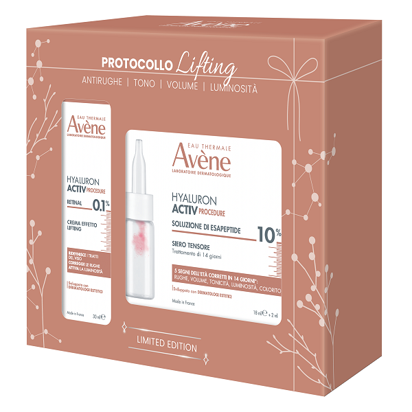 EAU THERMALE AVENE HYALURON ACTIV PROCEDURE COFANETTO 2026 LIFTING CREMA EFFETTO LIFTING 30 ML + SIERO TENSORE 18 ML+2 ML - farmacia187.it