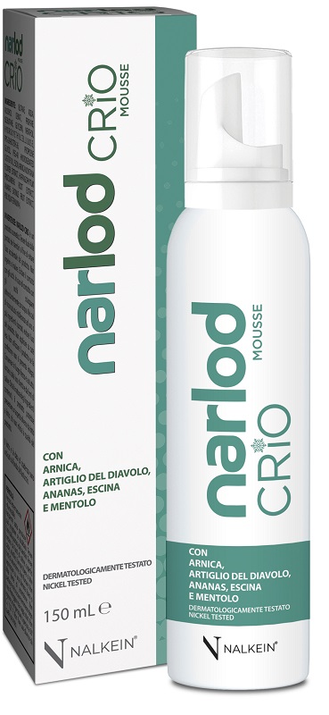 NARLOD CRIO MOUSSE CON ARNICA ARTIGLIO DEL DIAVOLO ANANAS ESCINA E MENTOLO 150 ML - farmacia187.it